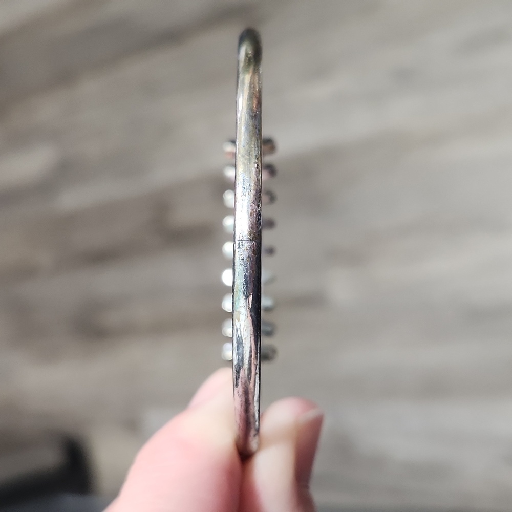 Vintage Silver and Black Row Solid Bracelet - Picture 5 of 5
